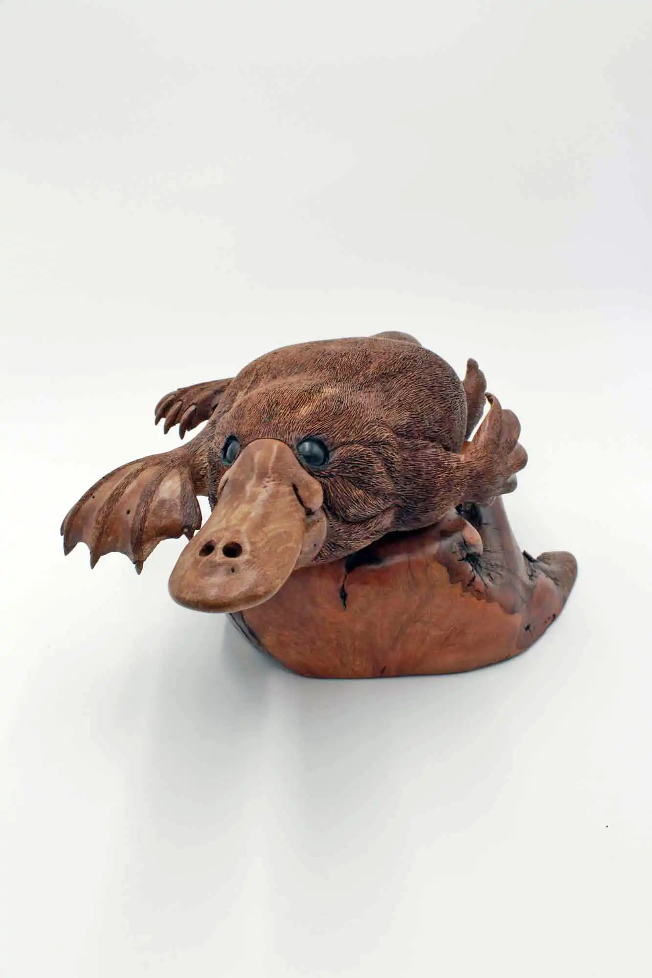 Platypus woodcarving sculpture